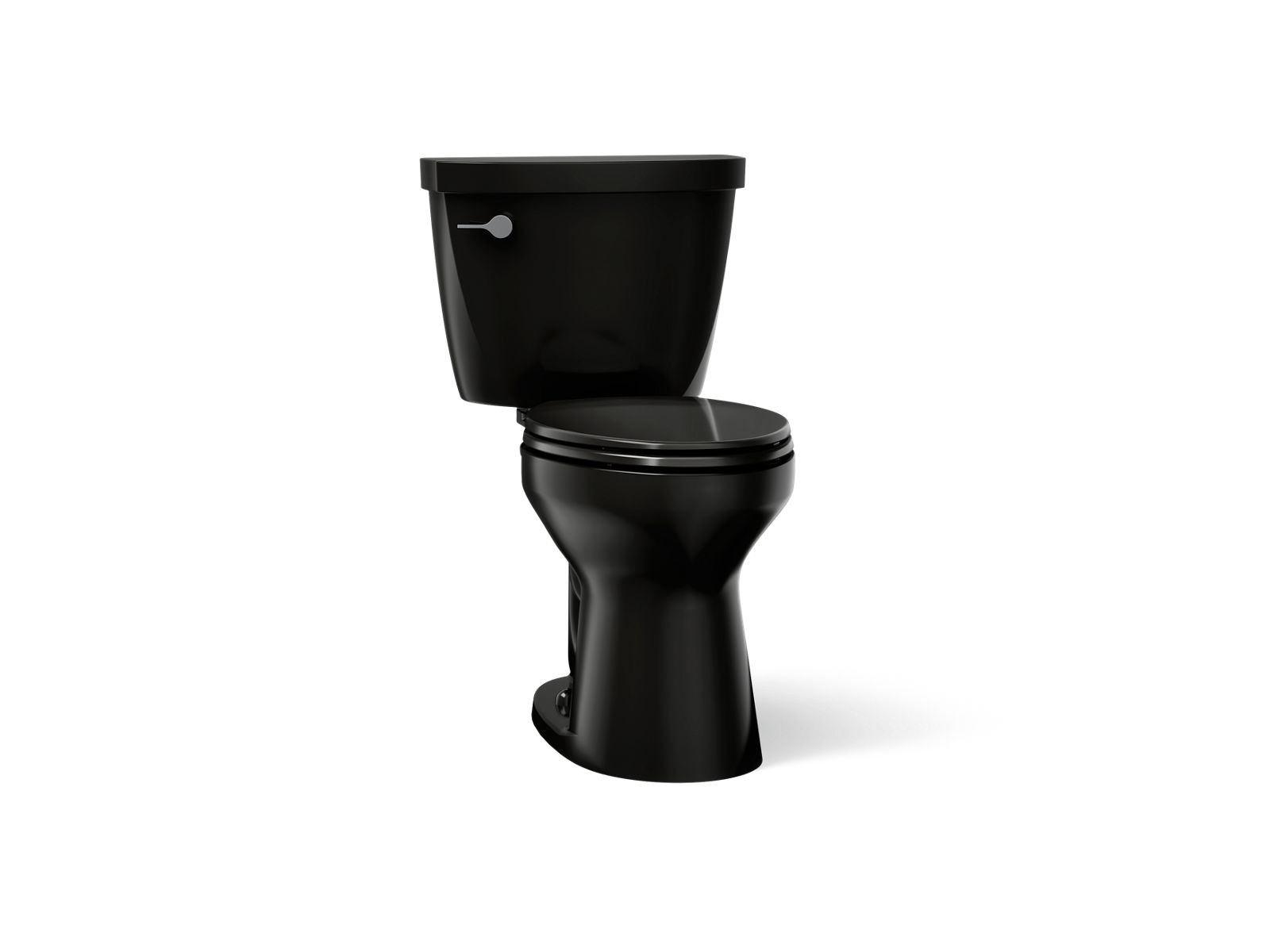 KOHLER K-31620-7 Cimarron Two-Piece Elongated Toilet, 1.6 Gpf - Black Black