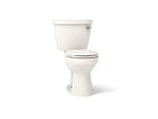 KOHLER K-31641-RA-96 Cimarron Two-Piece Round-Front Toilet, 1.28 Gpf - Biscuit