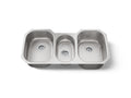 KOHLER K-3166-NA Undertone 41-3/4" Undermount Triple-Bowl Kitchen Sink - Stainless Steel