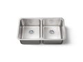 KOHLER K-3171-NA Undertone 31-1/2" Undermount Double-Bowl Kitchen Sink - Stainless Steel