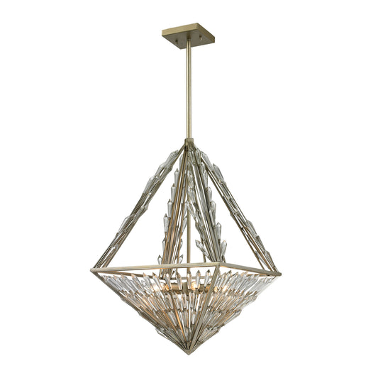 ELK SHOWROOM 31776/6 Viva Natura 6-Light Chandelier in Aged Silver