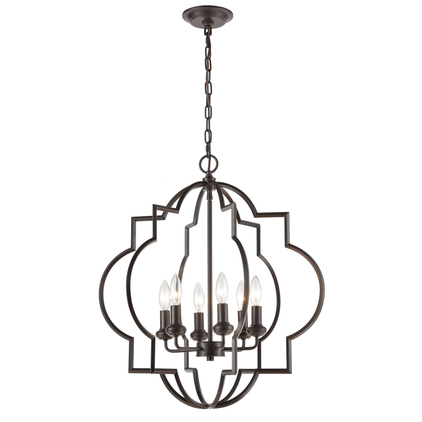 ELK SHOWROOM 31818/6 Chandette 22'' Wide 6-Light Chandelier - Oil Rubbed Bronze