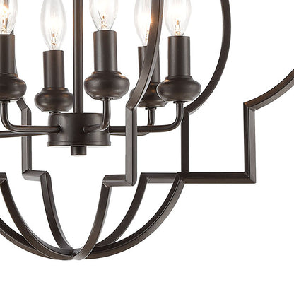 ELK SHOWROOM 31818/6 Chandette 22'' Wide 6-Light Chandelier - Oil Rubbed Bronze