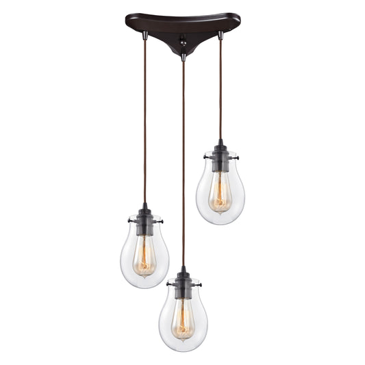 ELK SHOWROOM 31934/3 Jaelyn 10'' Wide 3-Light Pendant - Oil Rubbed Bronze