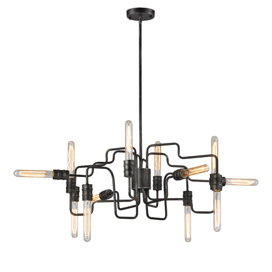 ELK SHOWROOM 31992/12 Transit 29'' Wide 12-Light Chandelier - Silvered Graphite