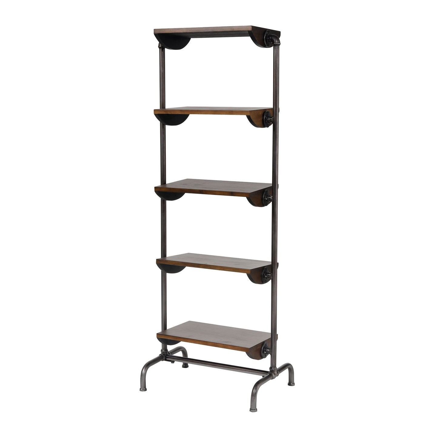 ELK STUDIO 3200-234 Industry City Bookcase in Black and Natural Wood Tone