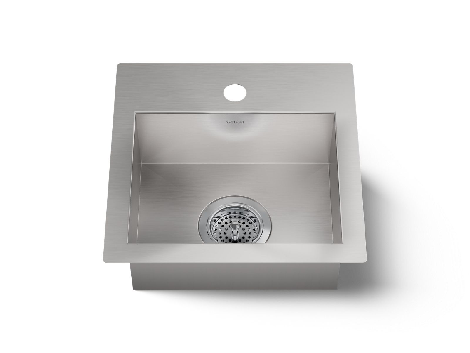 KOHLER K-32027-1-NA Vault 15" top-/undermount single-bowl bar sink - Stainless Steel