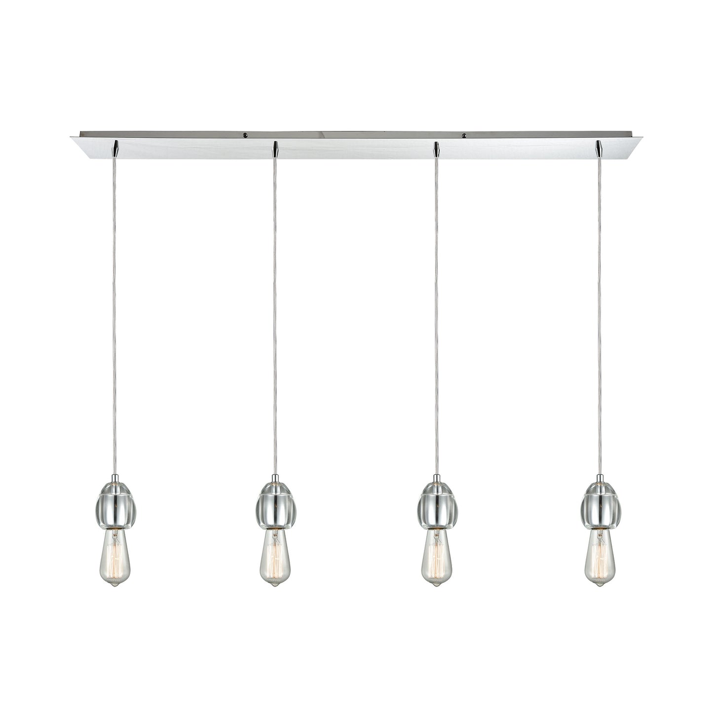 ELK SHOWROOM 32221/4LP Socketholder 46'' Wide 4-Light Mini Pendant - Polished Chrome