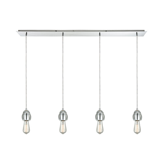 ELK SHOWROOM 32221/4LP Socketholder 46'' Wide 4-Light Mini Pendant - Polished Chrome