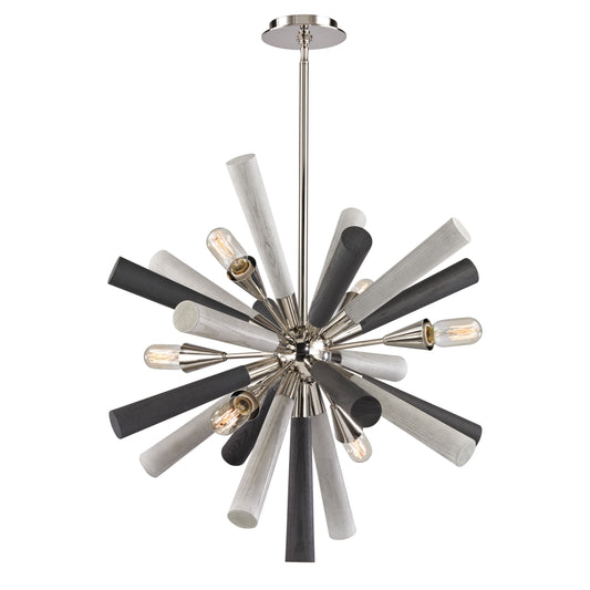 ELK SHOWROOM 32231/6 Solara 28'' Wide 6-Light Chandelier - Polished Nickel