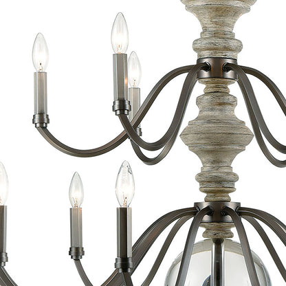 ELK SHOWROOM 32315/9+6 Neo Classica 36'' Wide 15-Light Chandelier - Aged Black