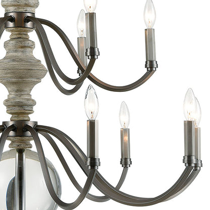 ELK SHOWROOM 32315/9+6 Neo Classica 36'' Wide 15-Light Chandelier - Aged Black