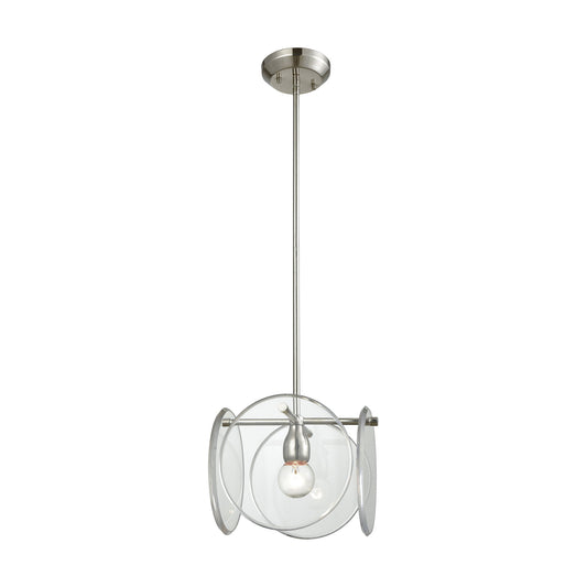 ELK SHOWROOM 32321/1 Disco 11'' Wide 1-Light Mini Pendant - Polished Nickel