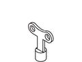 KOHLER Loose Key, 3/8 X 1/2 Stop, K-32338-C