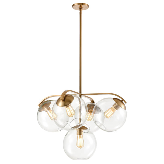 ELK SHOWROOM 32353/5 Collective 28'' Wide 5-Light Chandelier - Satin Brass