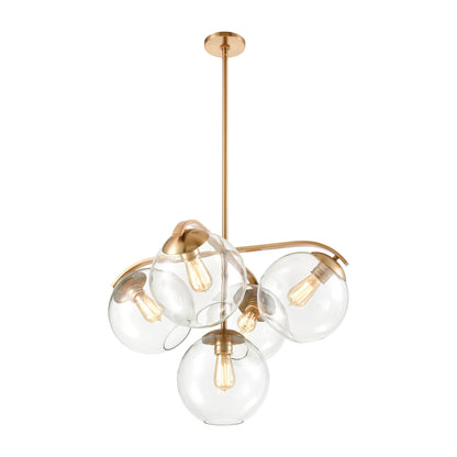 ELK SHOWROOM 32353/5 Collective 28'' Wide 5-Light Chandelier - Satin Brass