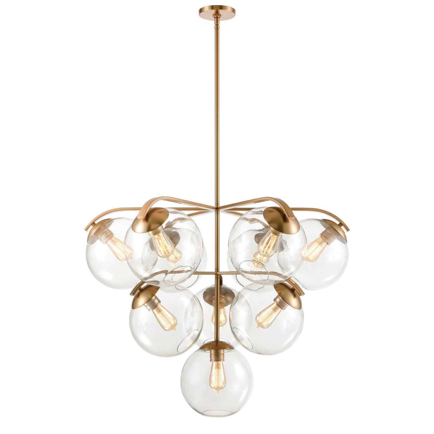 ELK SHOWROOM 32354/10 Collective 36'' Wide 10-Light Chandelier - Satin Brass