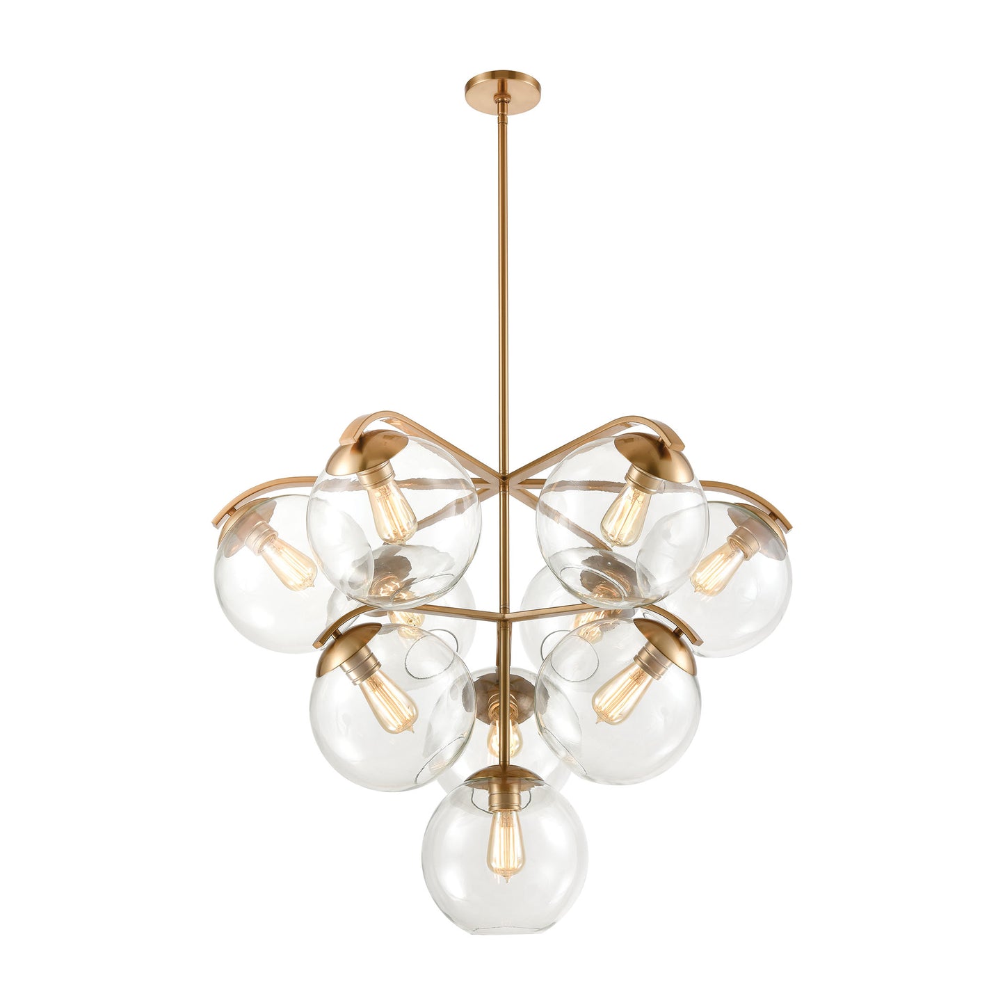 ELK SHOWROOM 32354/10 Collective 36'' Wide 10-Light Chandelier - Satin Brass