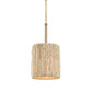 ELK SHOWROOM 32411/1 Abaca 8'' Wide 1-Light Mini Pendant - Satin Brass