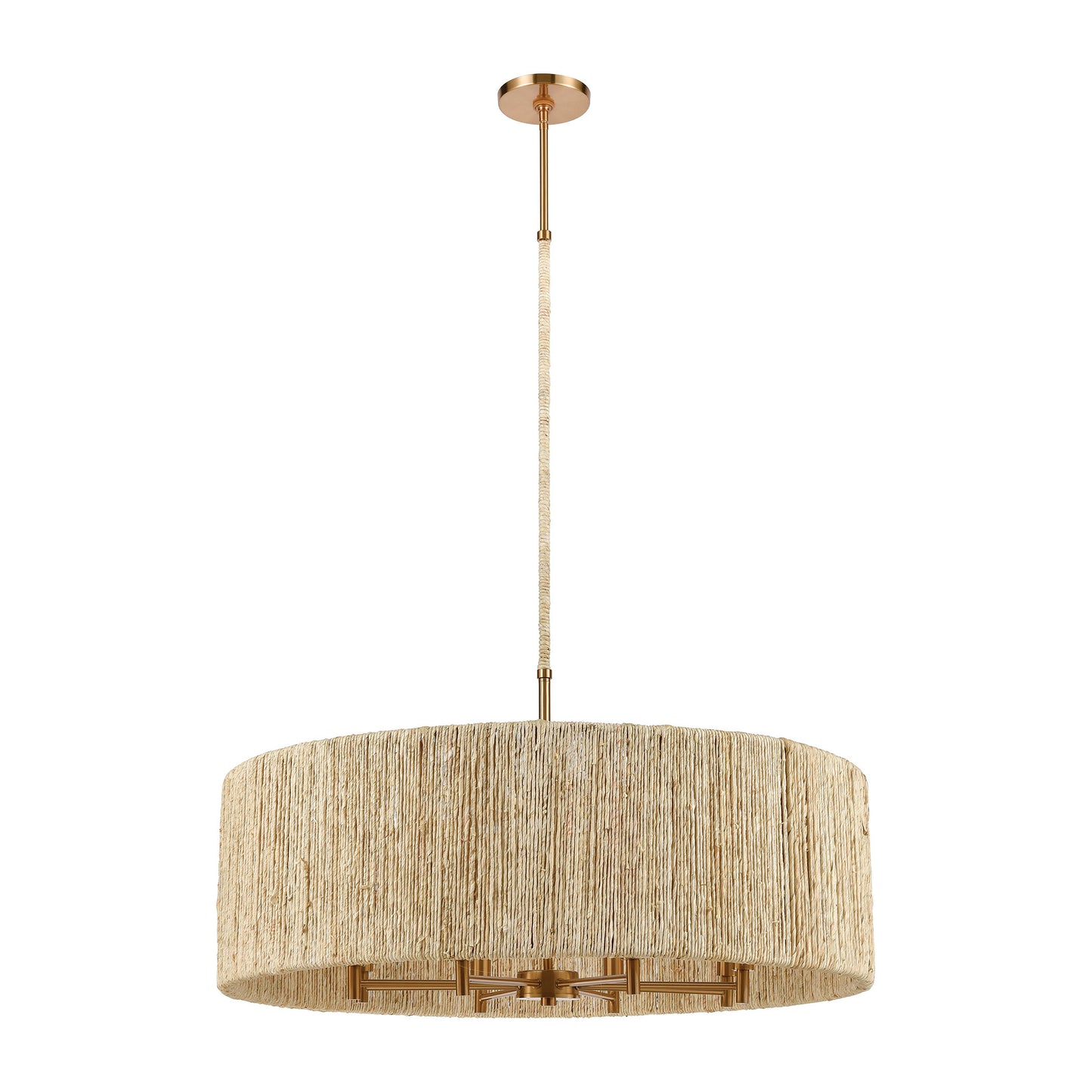 ELK SHOWROOM 32413/8 Abaca 33'' Wide 8-Light Chandelier - Satin Brass