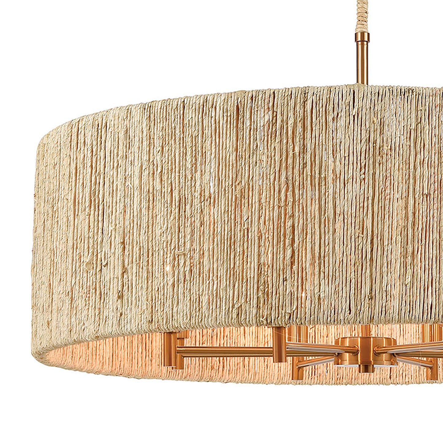 ELK SHOWROOM 32413/8 Abaca 33'' Wide 8-Light Chandelier - Satin Brass