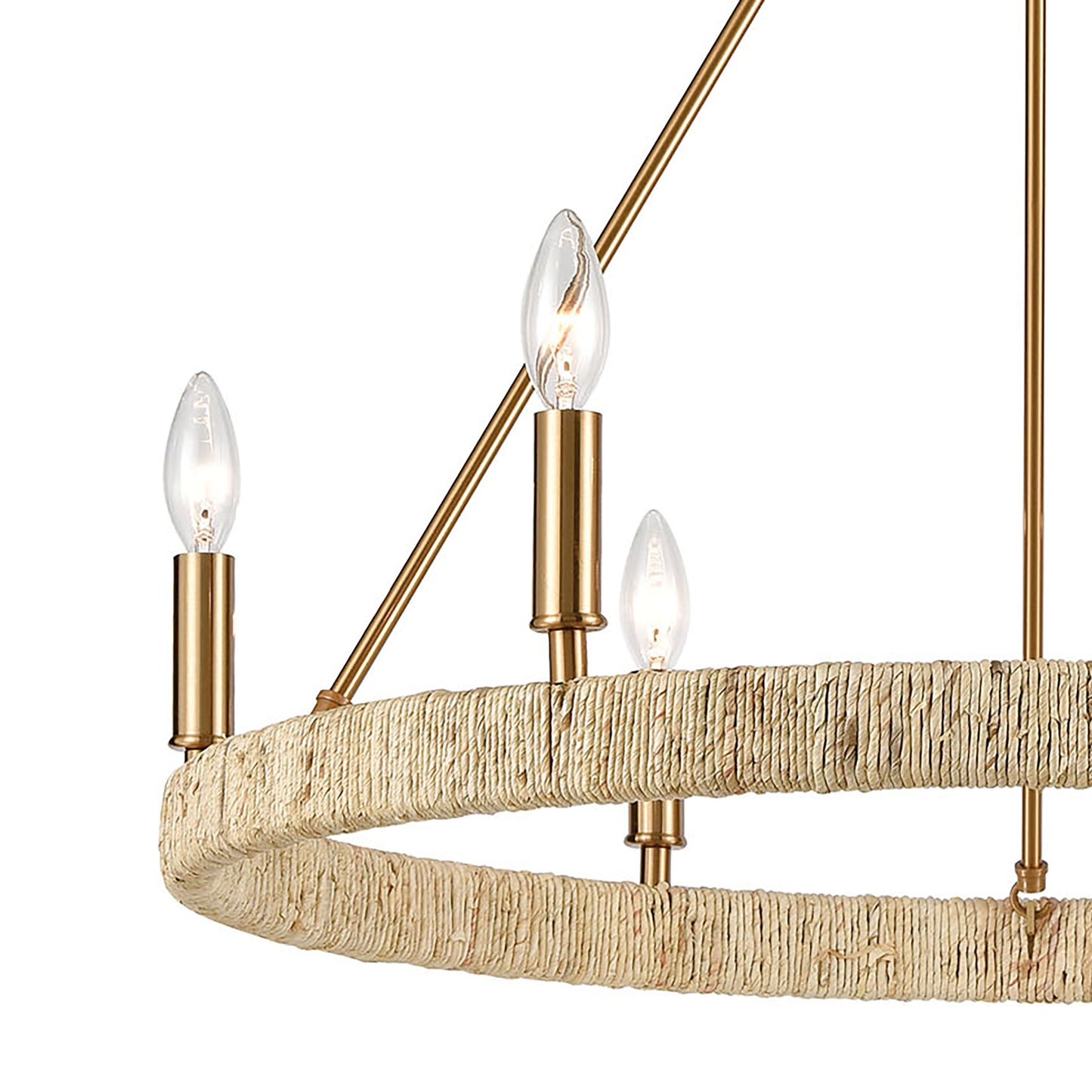 ELK SHOWROOM 32415/6 Abaca 27'' Wide 6-Light Chandelier - Satin Brass