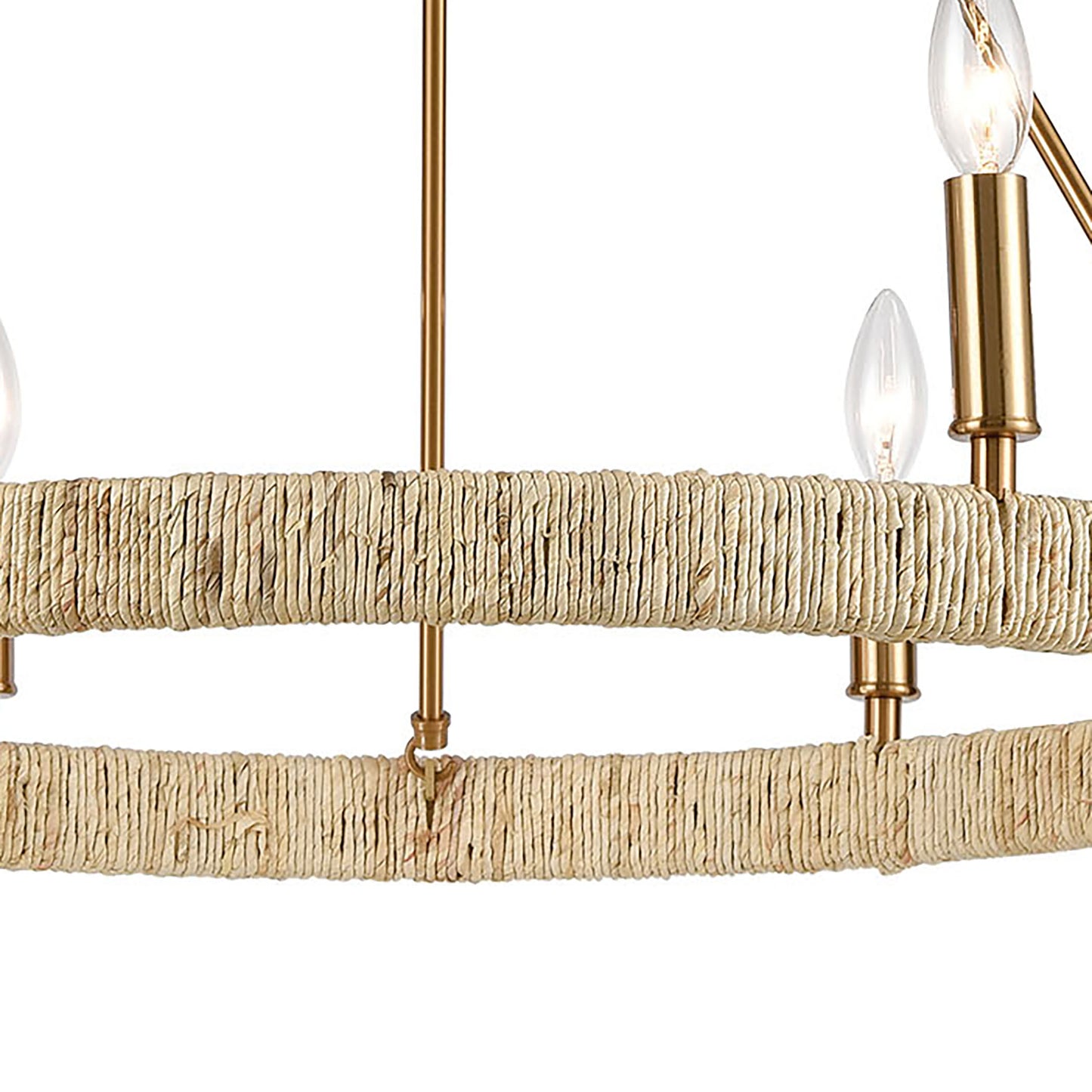 ELK SHOWROOM 32415/6 Abaca 27'' Wide 6-Light Chandelier - Satin Brass