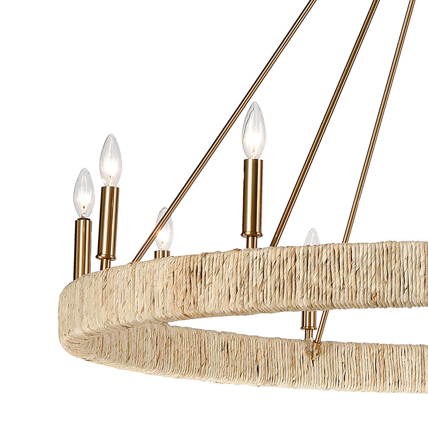 ELK SHOWROOM 32417/12 Abaca 48'' Wide 12-Light Chandelier - Satin Brass