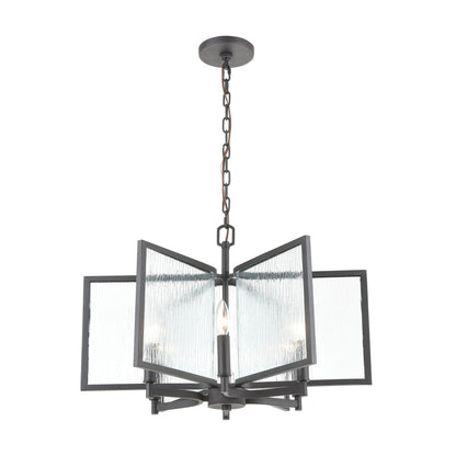 ELK SHOWROOM 32421/6 Inversion 25'' Wide 6-Light Chandelier - Charcoal