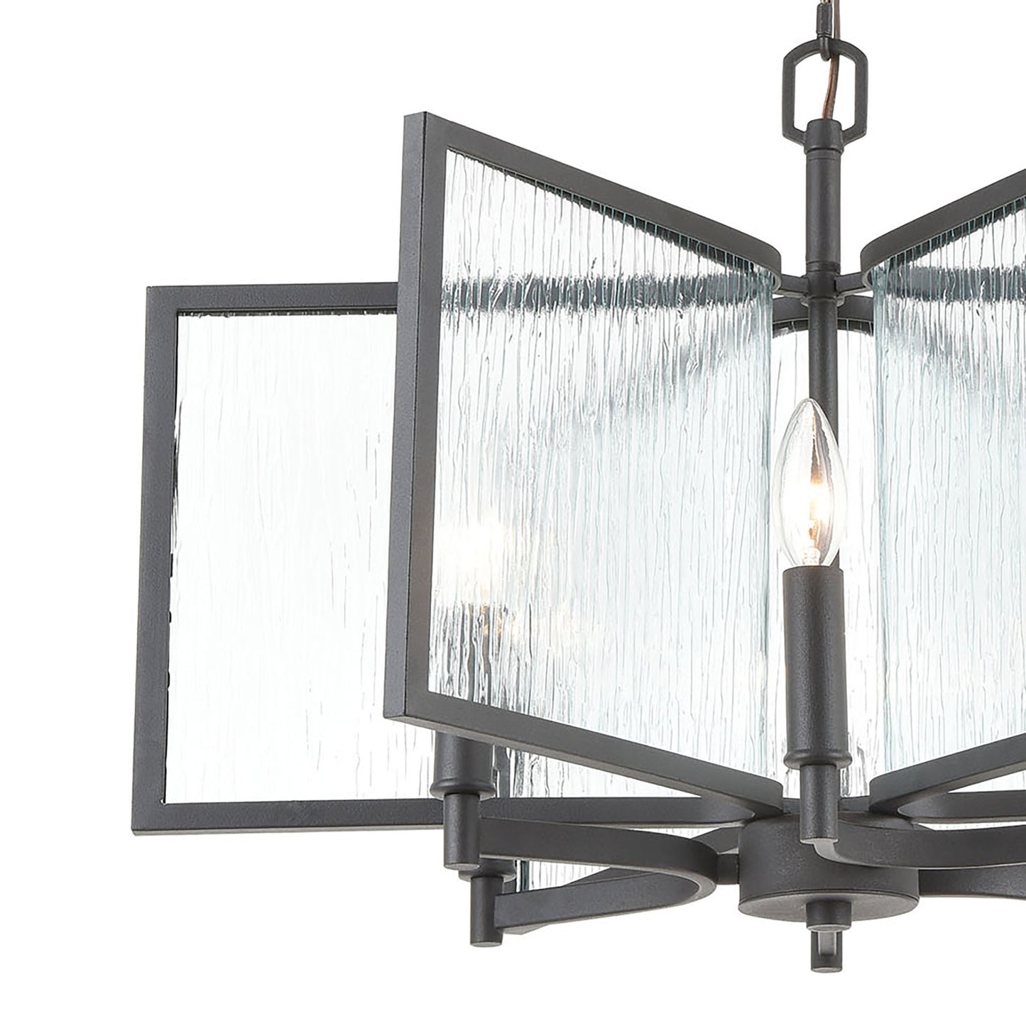 ELK SHOWROOM 32421/6 Inversion 25'' Wide 6-Light Chandelier - Charcoal