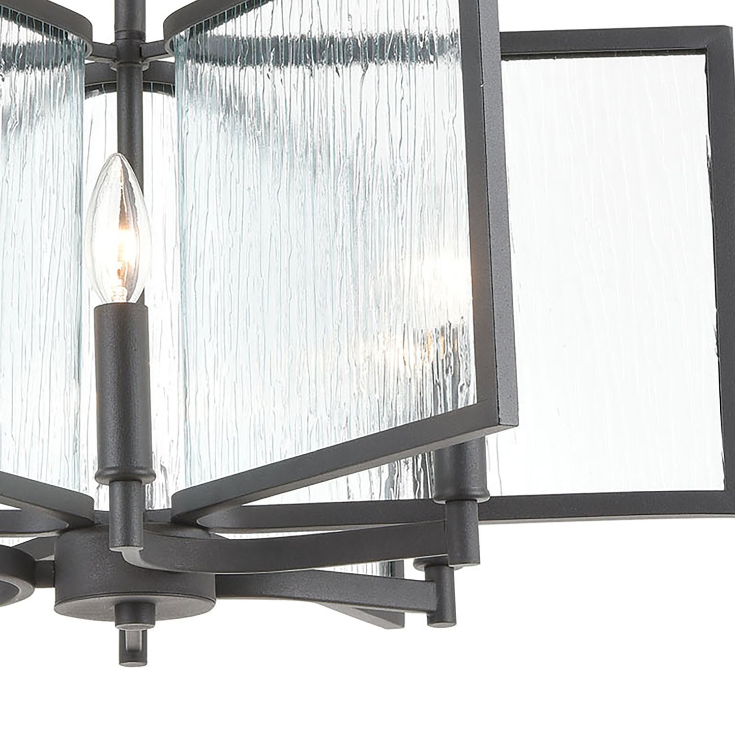 ELK SHOWROOM 32421/6 Inversion 25'' Wide 6-Light Chandelier - Charcoal