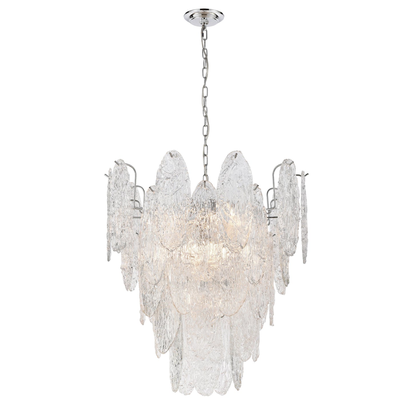 ELK SHOWROOM 32445/9 Frozen Cascade 26'' Wide 9-Light Chandelier - Polished Chrome