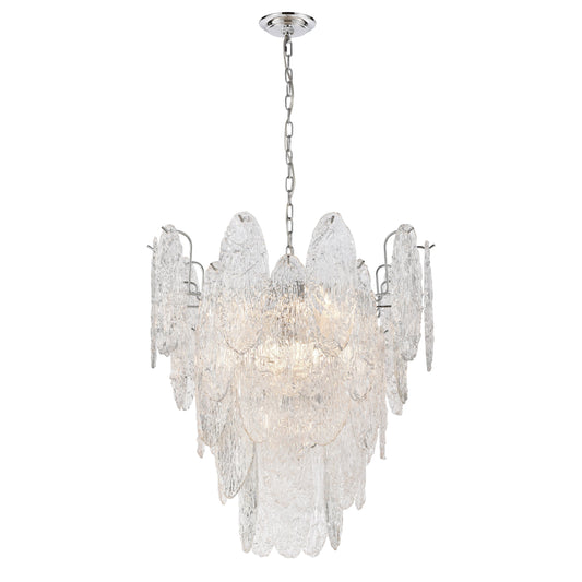 ELK SHOWROOM 32445/9 Frozen Cascade 26'' Wide 9-Light Chandelier - Polished Chrome