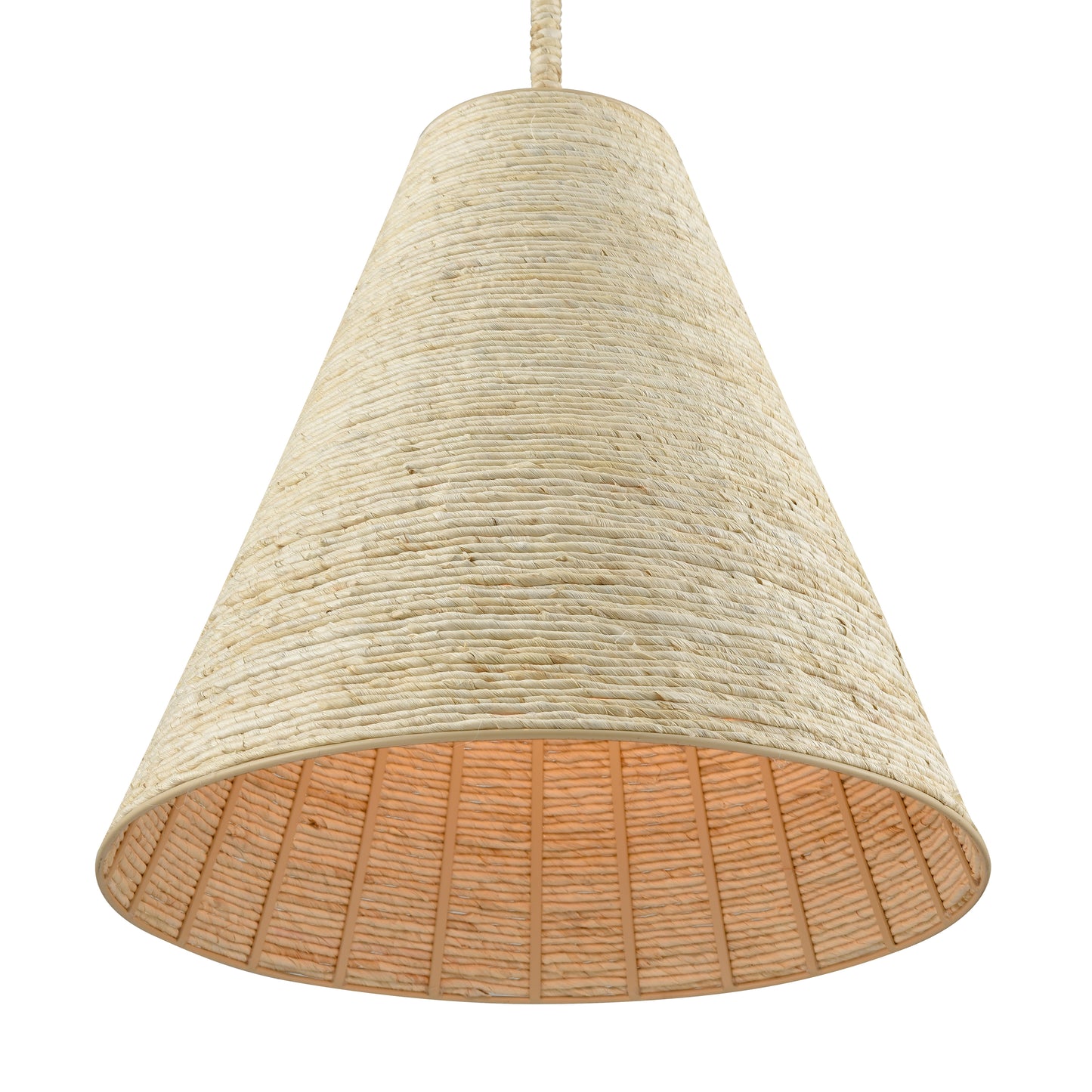 ELK SHOWROOM 32456/1 Abaca 17'' Wide 1-Light Pendant - Textured White