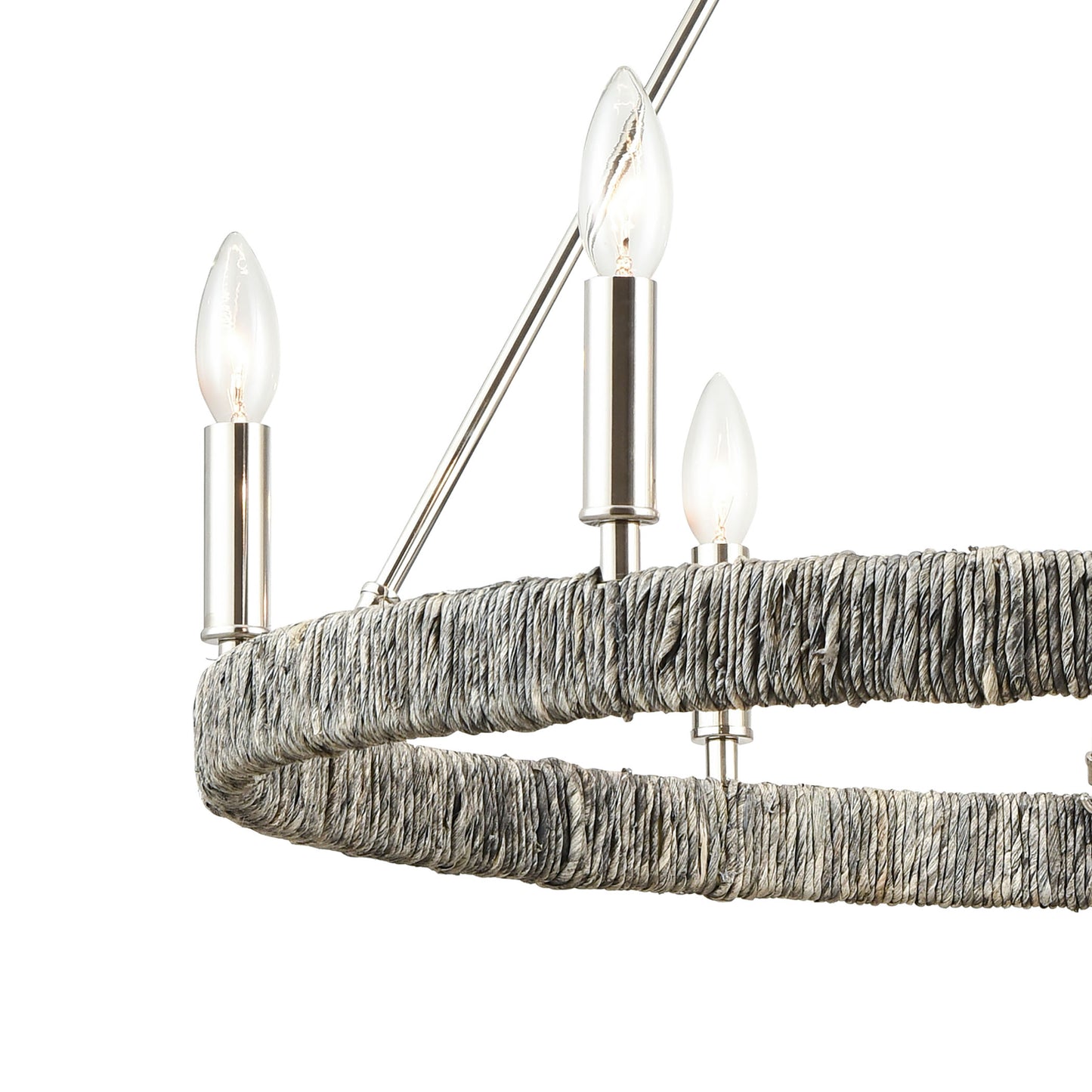 ELK SHOWROOM 32515/6 Abaca 27'' Wide 6-Light Chandelier - Polished Nickel