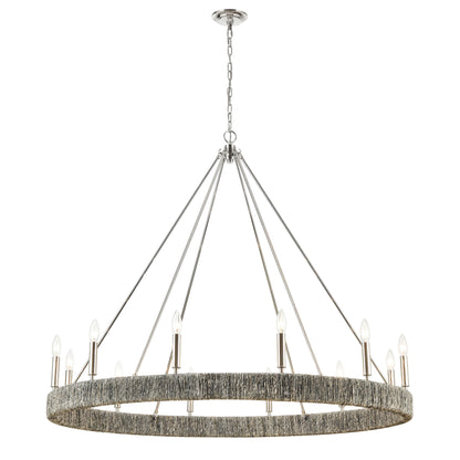 ELK SHOWROOM 32517/12 Abaca 48'' Wide 12-Light Chandelier - Polished Nickel