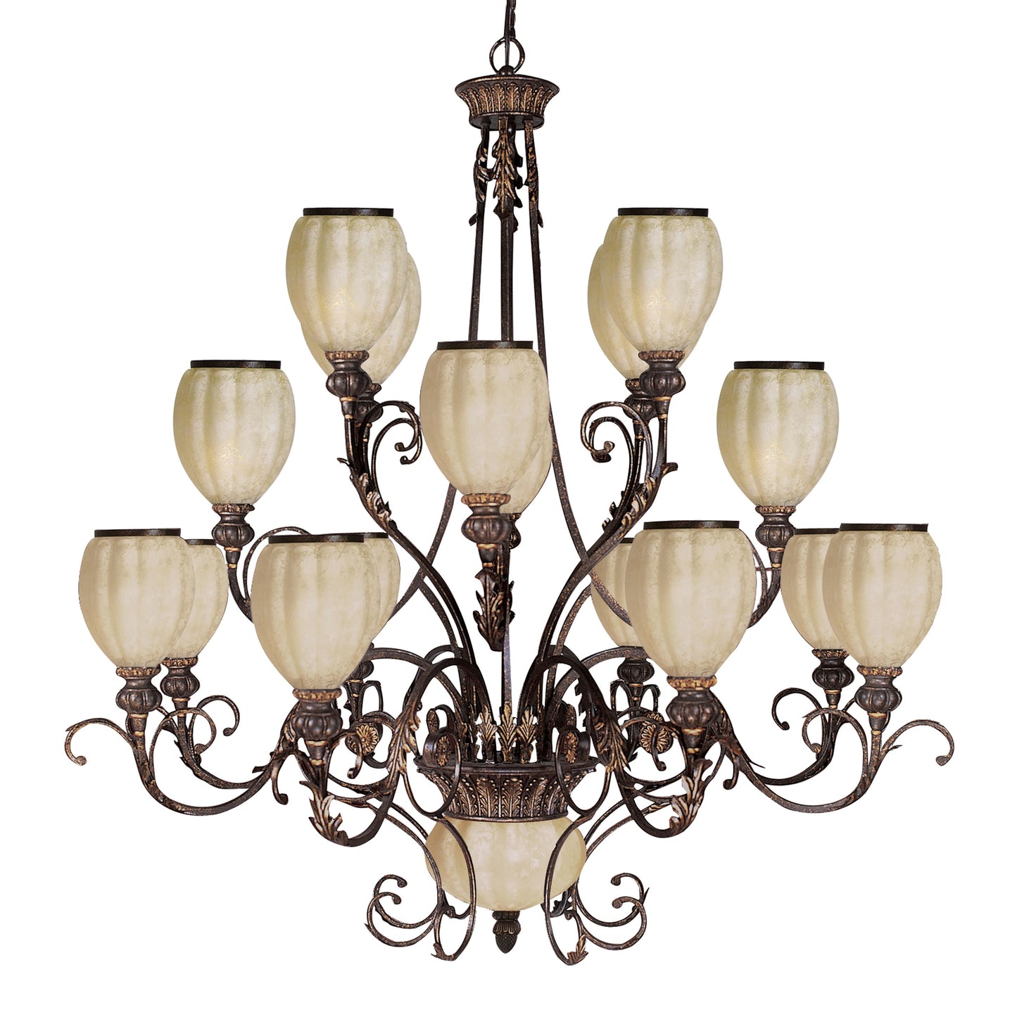 ELK SHOWROOM 328-GC-G Carrollton 16-Light Chandelier In Golden Coffee