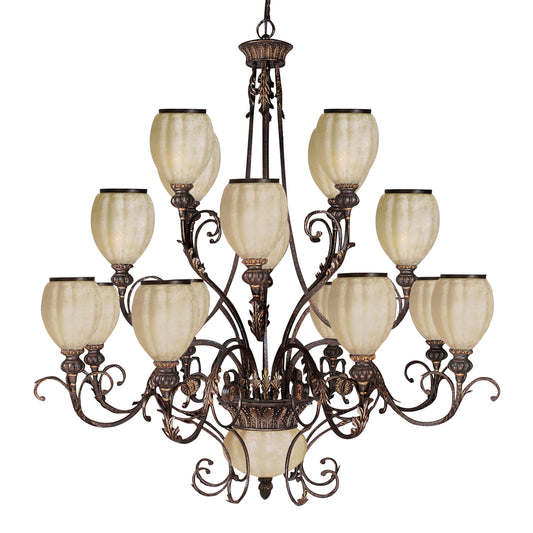 ELK SHOWROOM 328-GC-G Carrollton 16-Light Chandelier In Golden Coffee