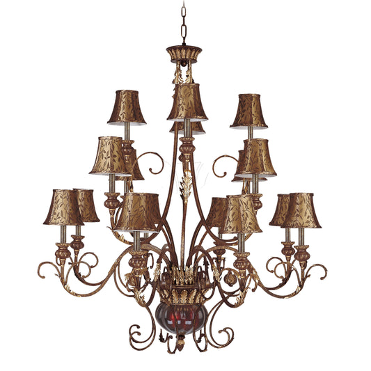 ELK SHOWROOM 328-GC-SH13 Charlotte 55'' Wide 18-Light Chandelier - Brown