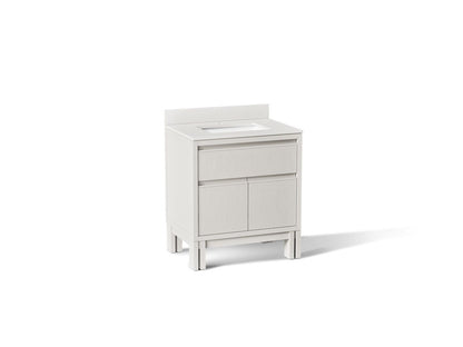 KOHLER K-32836-GW0 Solive 30" bathroom vanity cabinet with sink and quartz top - Gossamer White