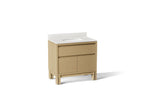KOHLER K-32838-WEK Solive 36" Bathroom Vanity Cabinet With Sink And Quartz Top - Light Oak