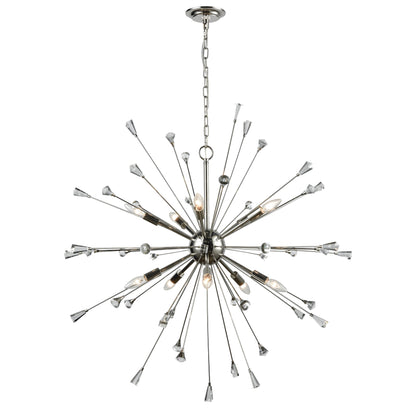 ELK SHOWROOM 33031/10 Sprigny 38'' Wide 10-Light Chandelier - Polished Nickel