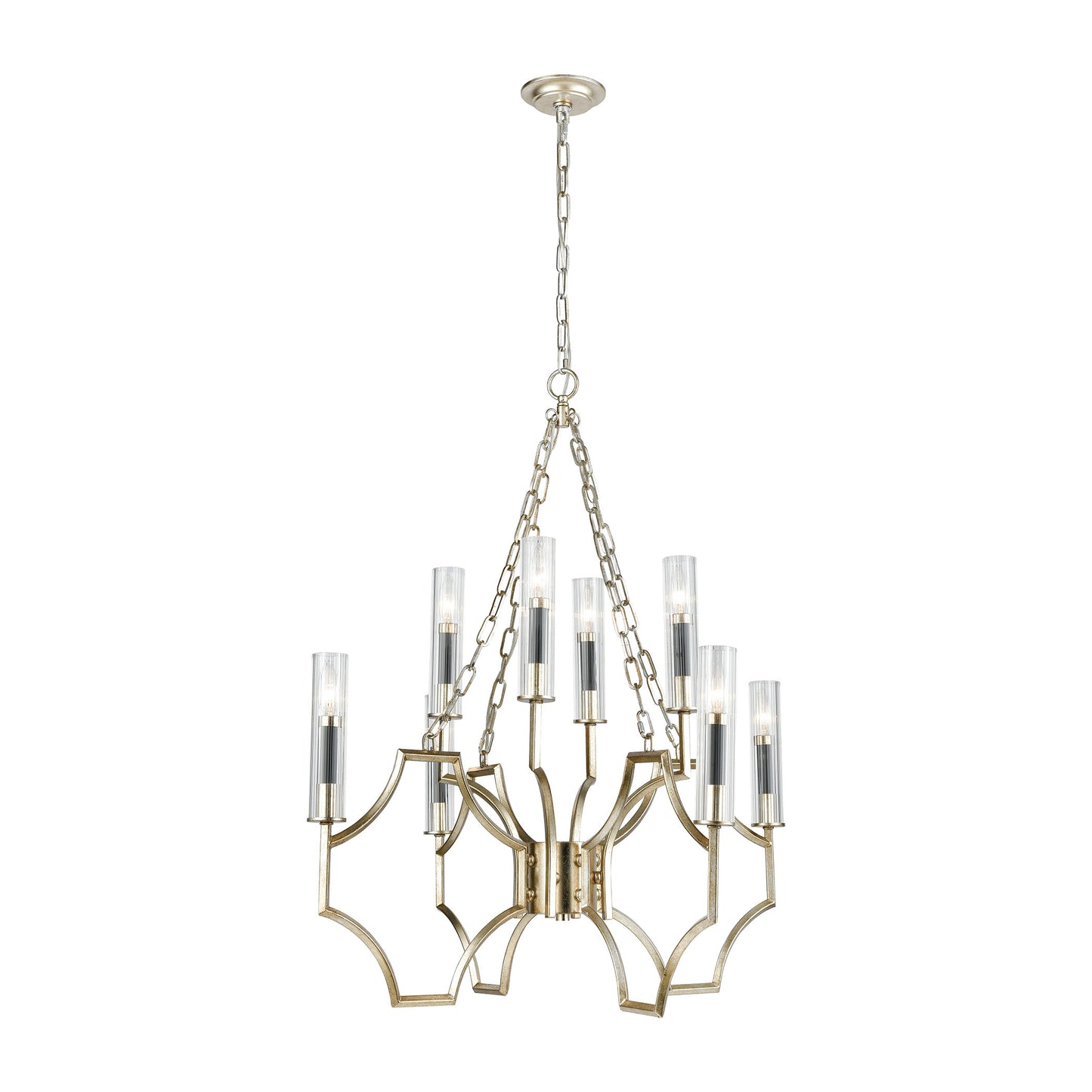 ELK SHOWROOM 33045/8 Sylvanna 31'' Wide 8-Light Chandelier - Antique Silver Leaf