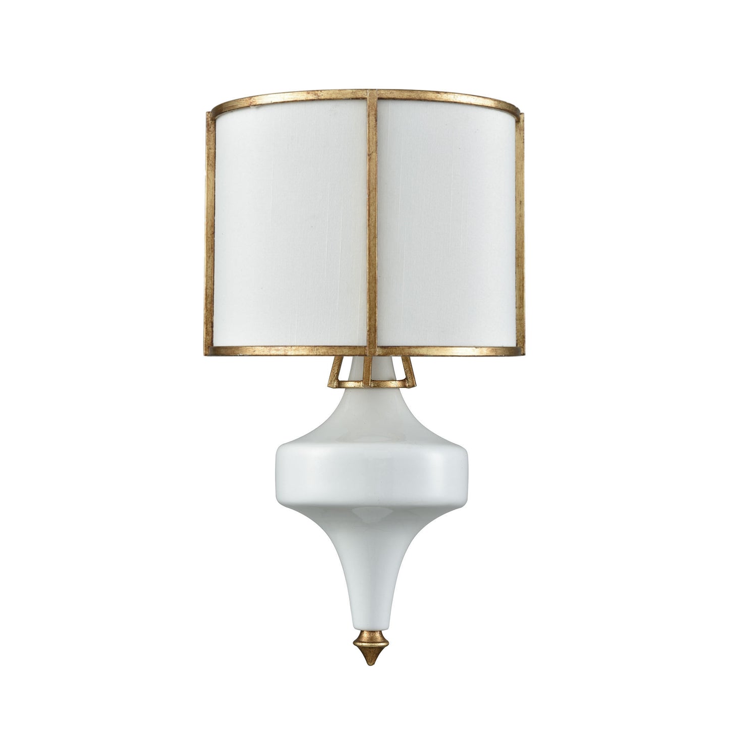 ELK SHOWROOM 33050/1 Ceramique 15'' High 1-Light Sconce - Antique Gold Leaf