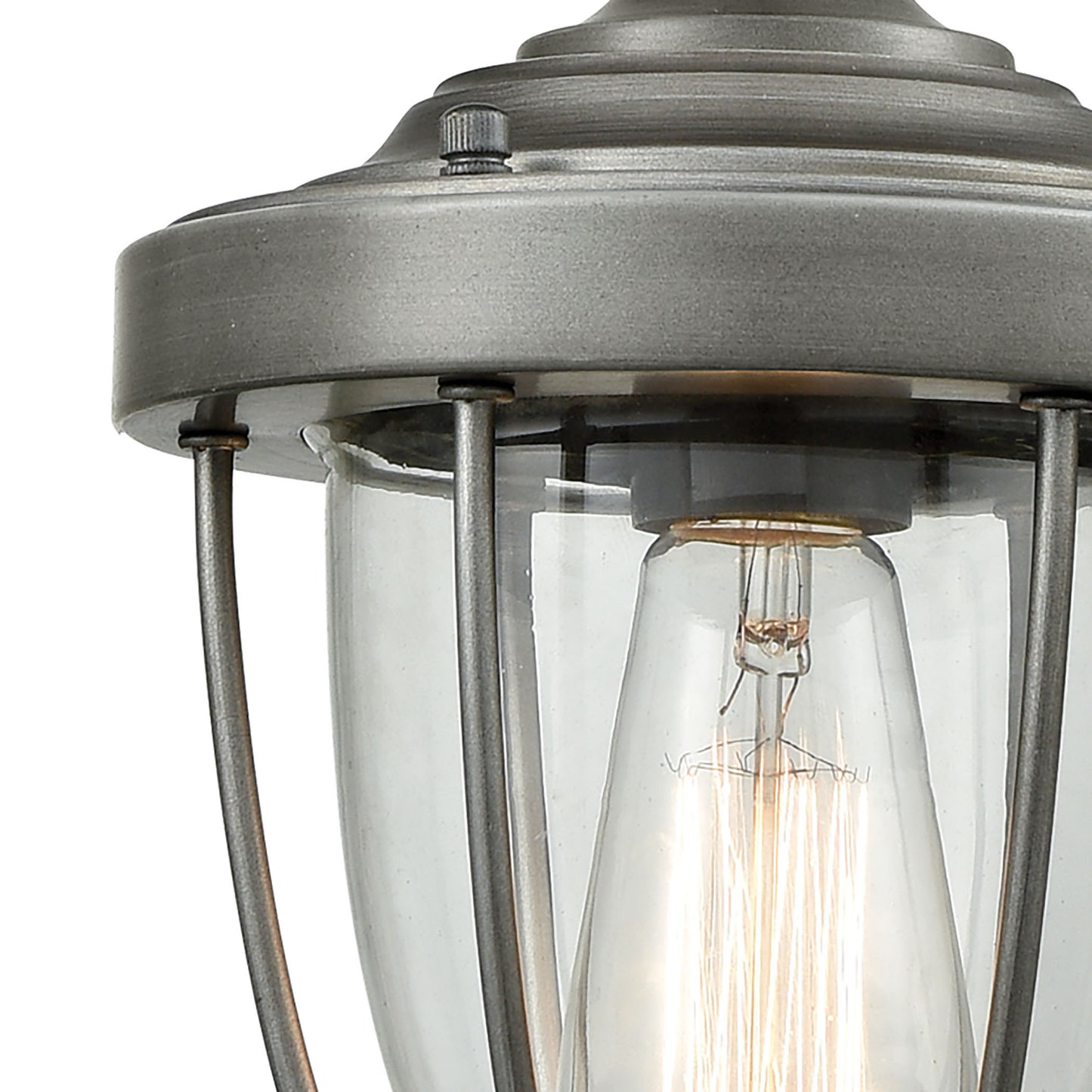 ELK SHOWROOM 33100/1 Sturgis 7'' Wide 1-Light Mini Pendant - Weathered Zinc