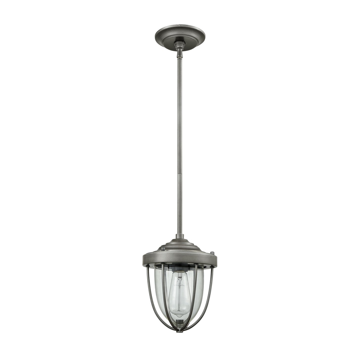 ELK SHOWROOM 33100/1 Sturgis 7'' Wide 1-Light Mini Pendant - Weathered Zinc