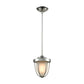 ELK SHOWROOM 33110/1 Sturgis 7'' Wide 1-Light Mini Pendant - Satin Nickel