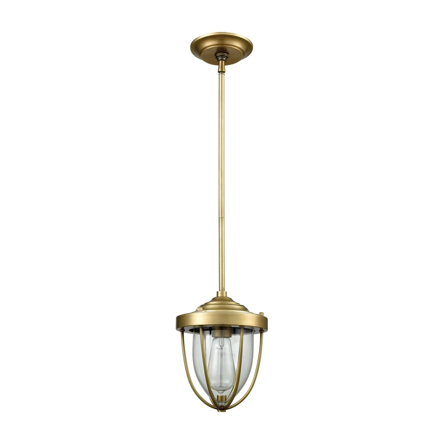 ELK SHOWROOM 33120/1 Sturgis 7'' Wide 1-Light Mini Pendant - Satin Brass