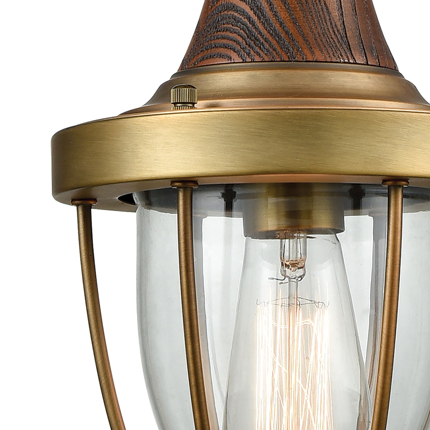 ELK SHOWROOM 33140/1 Sturgis 7'' Wide 1-Light Mini Pendant - Brushed Antique Brass