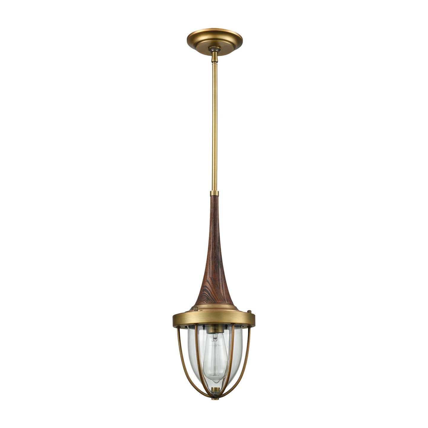 ELK SHOWROOM 33140/1 Sturgis 7'' Wide 1-Light Mini Pendant - Brushed Antique Brass